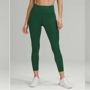 Lululemon Fast and Free High-Rise Tight 25" *Nulux - size 10, Everglade green